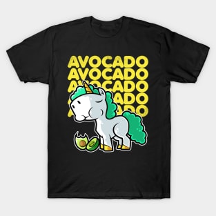 Cute Unicorn Eating Avocado Kawaii Neko Anime product T-Shirt